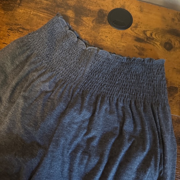 Wide leg elastic waist rayon pants Med - Picture 5 of 8